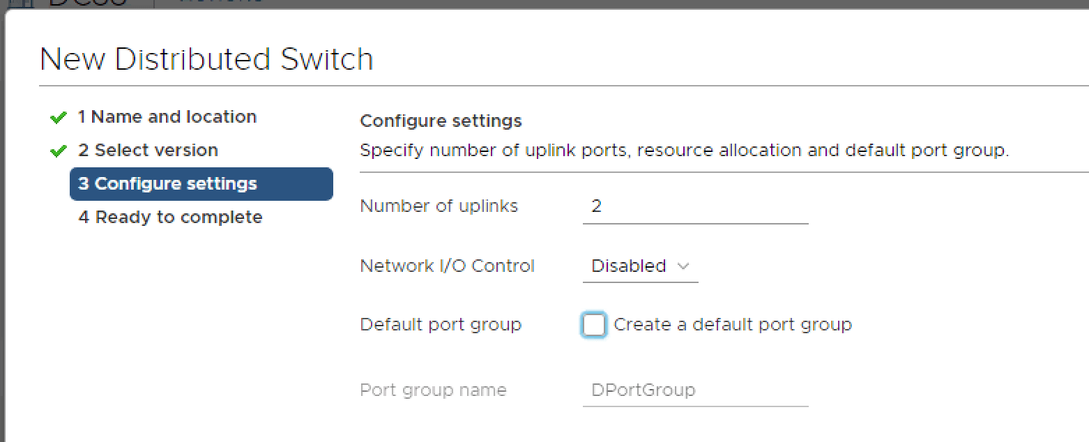 Edit switch settings