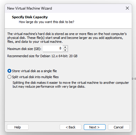 Create a new VM in VMware Workstation