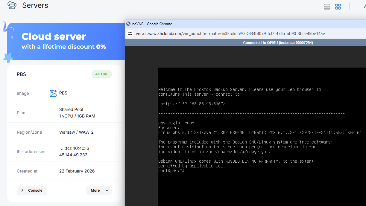 Created VM from uploaded RAW image