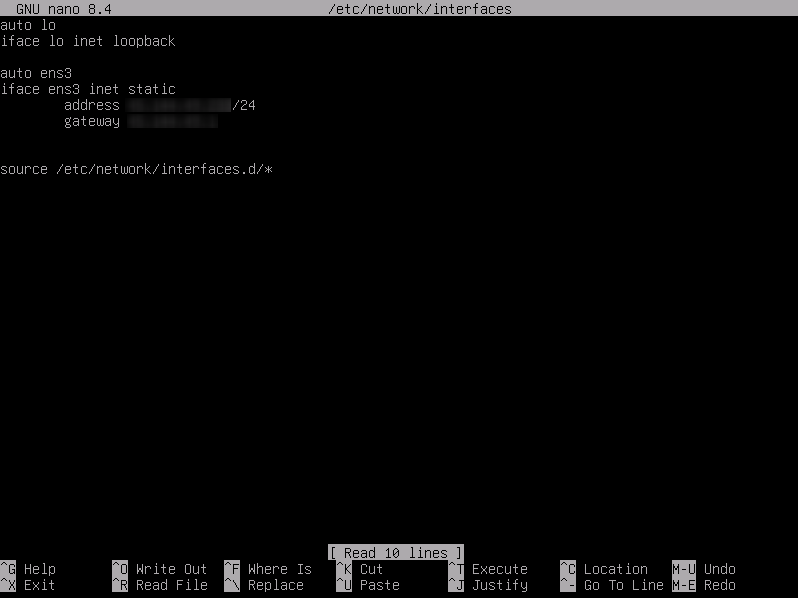 Edit network settings